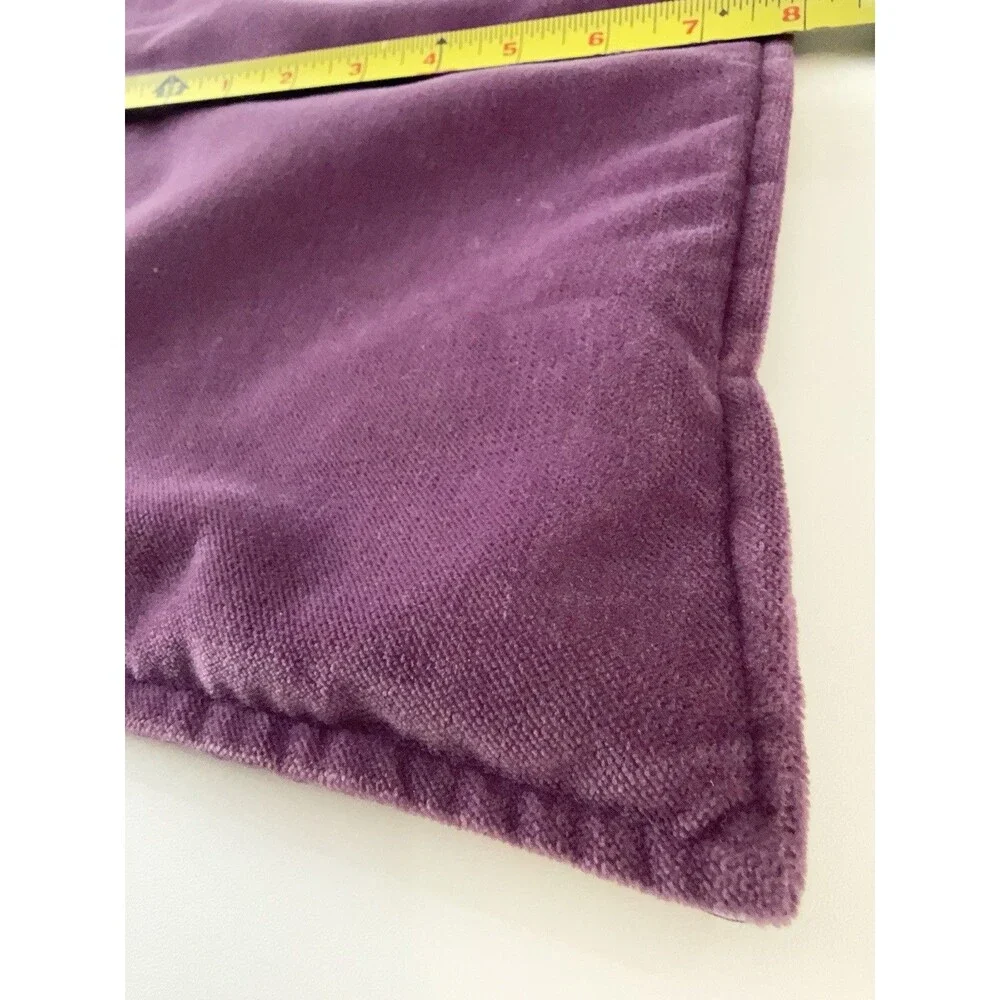 Crate & Barrel Tempo Amethyst Velvet 20x20 Decorative Pillow W/ Feather Insert